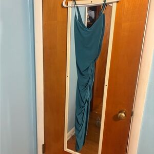 Windsor Teal Draped Dress